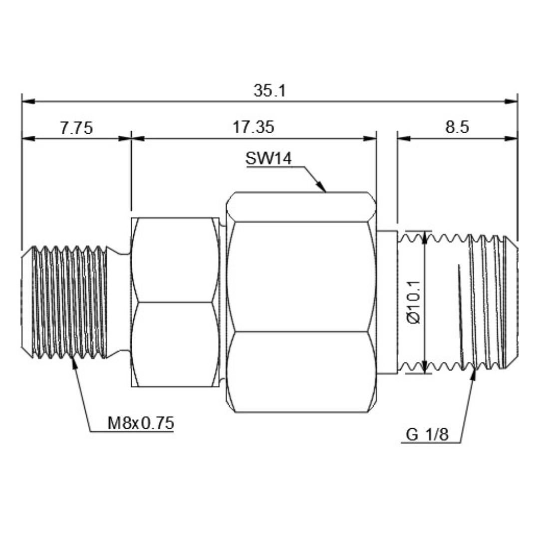 Pneumatik Rückschlagventil R1/8" – Bild 2